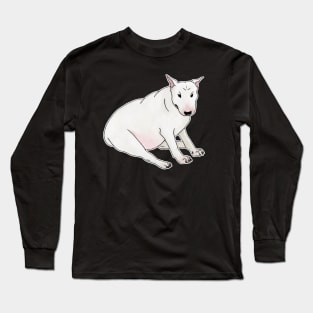 Chonk White Bull Terrier Long Sleeve T-Shirt